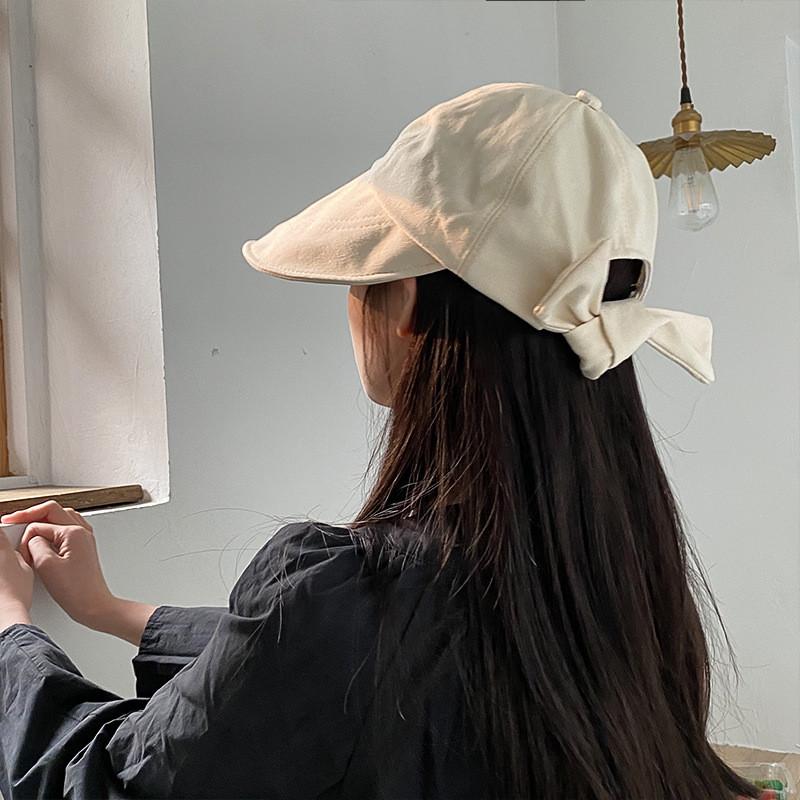 Sweet Adorable Sun Protection Bowknot Fisherman Hat For Women Breathable