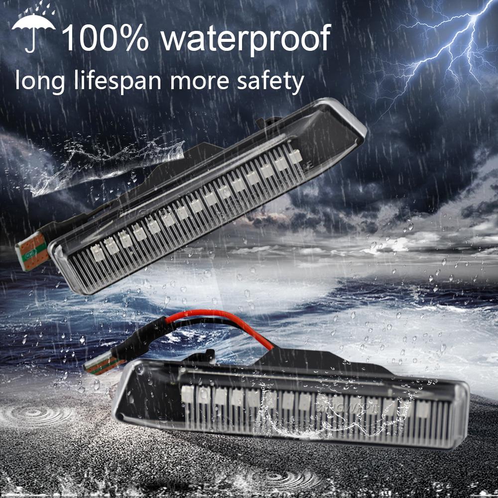 2pcs Flowing Dynamic LED Turn Signal Lights Side Marker Indicator Blinker For BMW X5 E53 1999-2006 E36 63132492179 63137164491