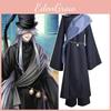 High-quality Black Butler Sebastian Cosplay Costume Full Set Funeral Attire With Hat Included