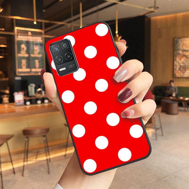 Red Black Gold Polka dots Dot Phone cover For oppo Realme 8Pro 6PRO 6i 7pro 9i 9pro C11 C21Y C21 C25Y C25S C3 Q3S XT Cases coque