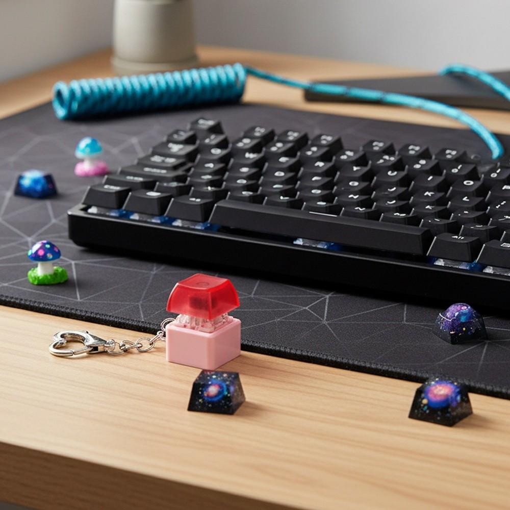 Entspannender DIY Tastatur Fidget Schlüsselanhänger Ohne Licht Tastenkappe Clicker Spielzeug Stressabbau Tasten Knopf Finger Tastaturkappen