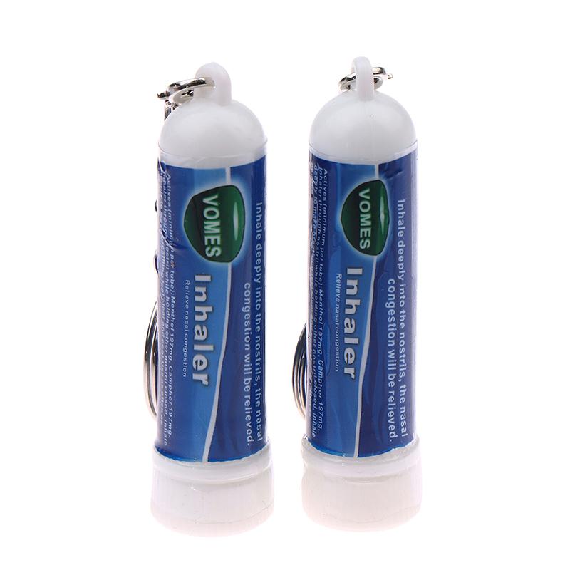 5Pcs Nasal Stick Keychain Boosts Focus Inhaler Tubes Cooling Essential Oil Nasal Inhaler Aromatherapy Energy Bar