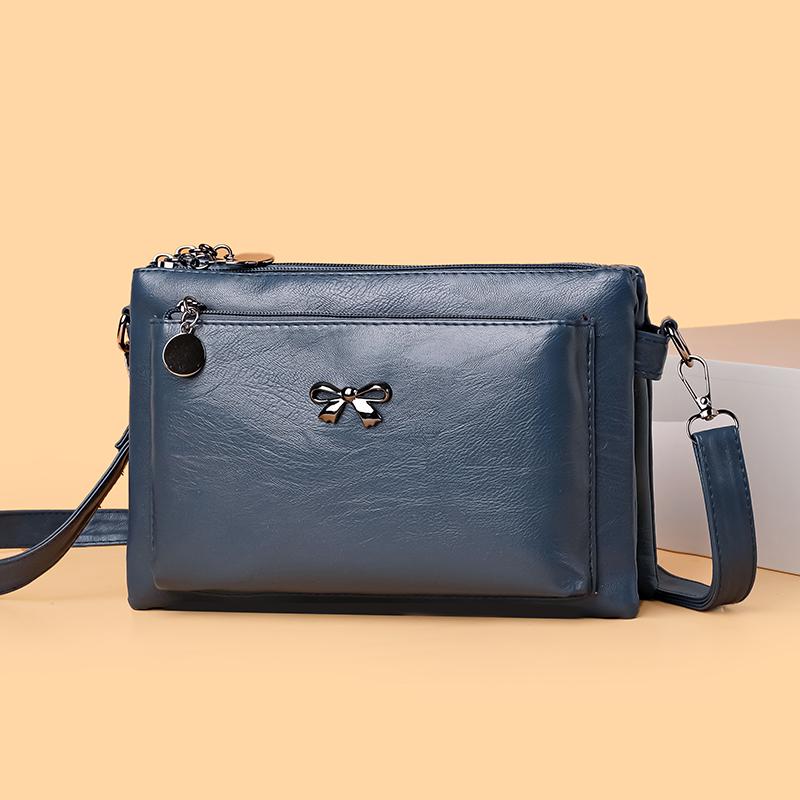 Messenger Bag Middle-aged Mother Bag Soft Leather Women's Bag Shoulder Bag