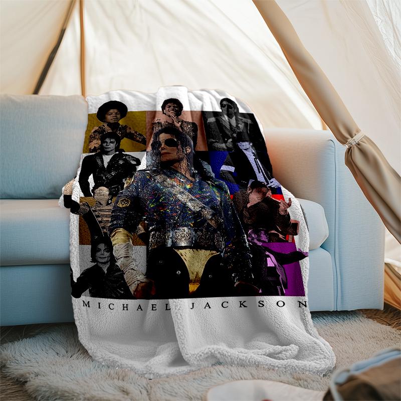 Michael Jackson Theme Printed Blanket - Perfect for Couch, Bed, Travel & Outdoor Use | Machine Washable, Cozy & Durable.