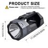Solar LED Flashlight, Rechargeable Battery, Digital Battery Level Display, Suitable for Camping,emergency Situations,home,hiking,reading