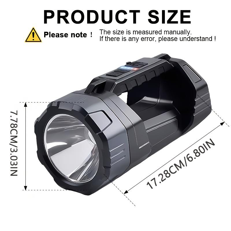 Solar LED Flashlight, Rechargeable Battery, Digital Battery Level Display, Suitable for Camping,emergency Situations,home,hiking,reading