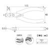 TOP Plastic Cuts 3mm Diameter Spring Made in Japan Nippers, Plastic, Attached, PLN-115, Tsubame-Sanjo,