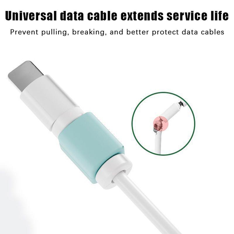 10Pcs Data Cable Charger Cable Protector For Mobile Phone Cord Protective Cover Mini Data Charge Cable Saver Wire Chompers