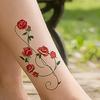 Jijijing 1 Sheet Colorful Flower Tattoo Stickers, Waterproof Temporary Fake Arm Chest Shoulder Tattoos for Women