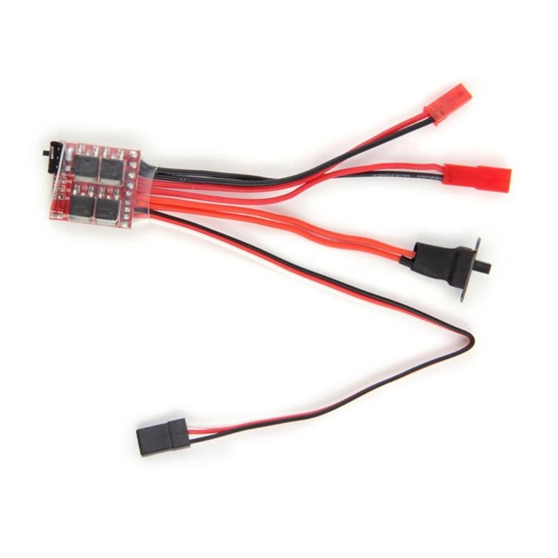 2kHz 20A Brush Motor Speed Controller with Brake for RCCar BoatTank 1/16 1/18 1/24 CrawlerAxial SCX24 AXI90081 AXI00002