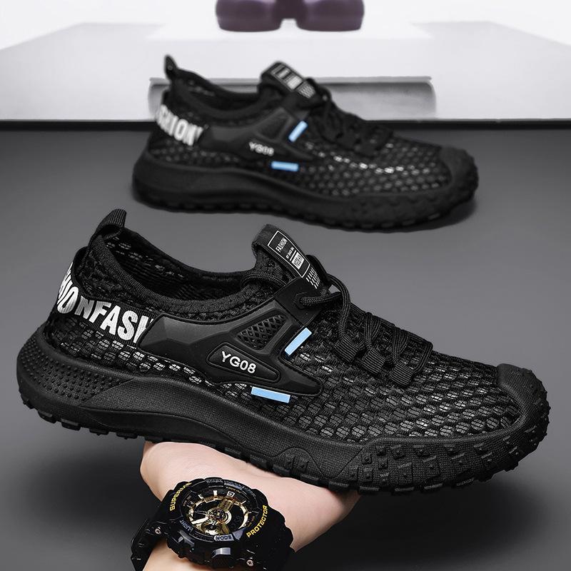 

Wenzhou men s shoes 2025 summer new handmade lightweight men s mesh casual sports shoes wear-resistant non-slip walking shoes 44