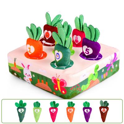 Rabbit Foraging Toys, Cute Carrot Shaped Snuffle Mat Small Animals Interactive Plush Toys For Rabbits Bunnies Ferret Guinea Pig Hamster Pet Supplies