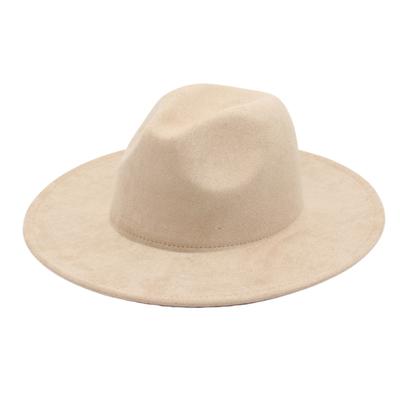 European And American Style Jazz Big Brim Top Hat Imitation Suede Jazz Hat Western Cowboy Hat Hidden Hat Felt Hat