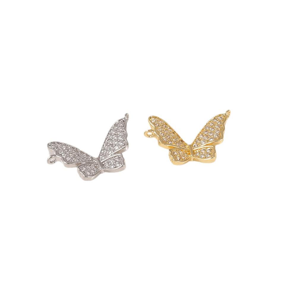 Light Luxury Two-Tone Butterfly Pendant Necklace - Gold & Silver Fashion Accessory for Women