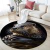Dog and Otter  Round Area Rug,Carpet Rug for Living Room Bedroom Sofa Playroom Decor,Non-slip Floor Mat