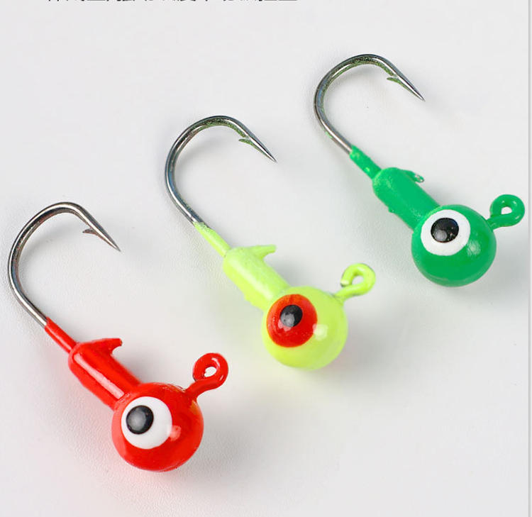 Daoyu Colorful Lead Head Jig Hooks 20-Piece Boxed Set Sharp Anti-Snag Lure Accessories Customizable Cross-Border