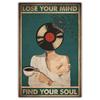 Vintage Abstrakte Kunst Figur Leinwandbild Mode Wandkunst Poster Schallplatte Musik Tänzer Wohnzimmer Heimdekoration Wandbild