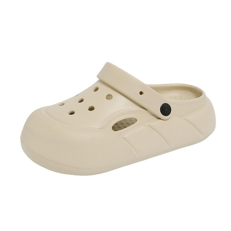 New summer cool slippers women's thick-soled bag head versatile hole shoes comfortable soft sole casual half drag
