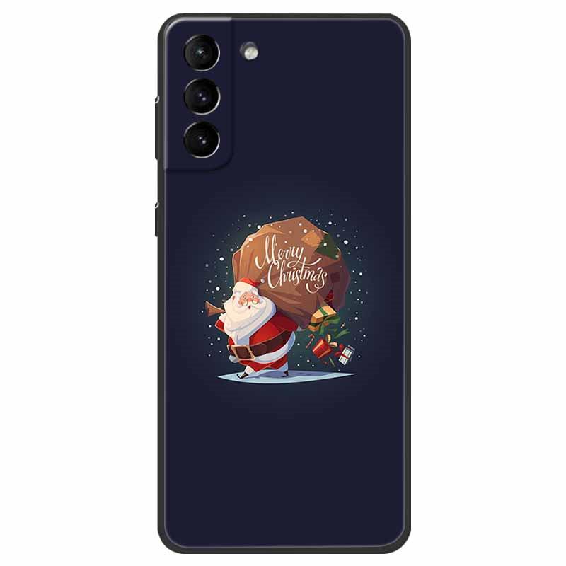 Christmas Case For Samsung S21 Plus Case S21 FE Silicone Soft TPU Cover for Samsung Galaxy S21 / S21 Ultra FE + 5G Case New Year