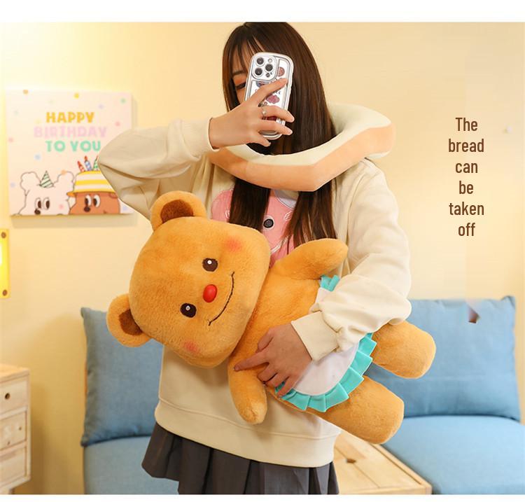 Douyin Style Toast Butter Bear Plush Doll - Cute Gift for Girlfriend or Kids