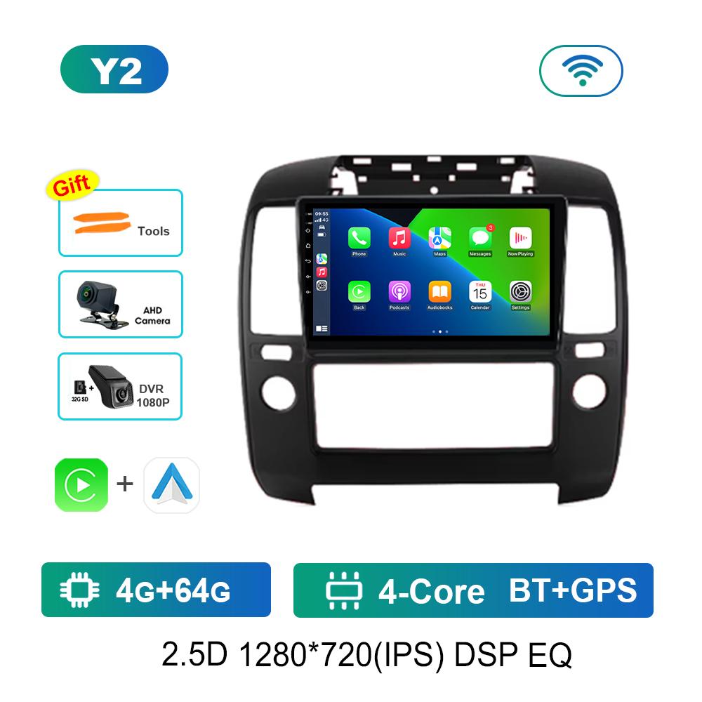 Bluetooth 9'' for NISSAN NAVARA 2006 - 2012 Android OS GPS Car Video Multimedia Player Auto Tools WiFi IPS Screen 4G Cooling Fan