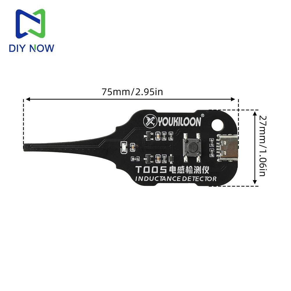 T005 DC 5V Inductance Tester Motherboard Coil Tester Inductor Detector Tool Repair Electromagnetic Induction Quick Fault Check
