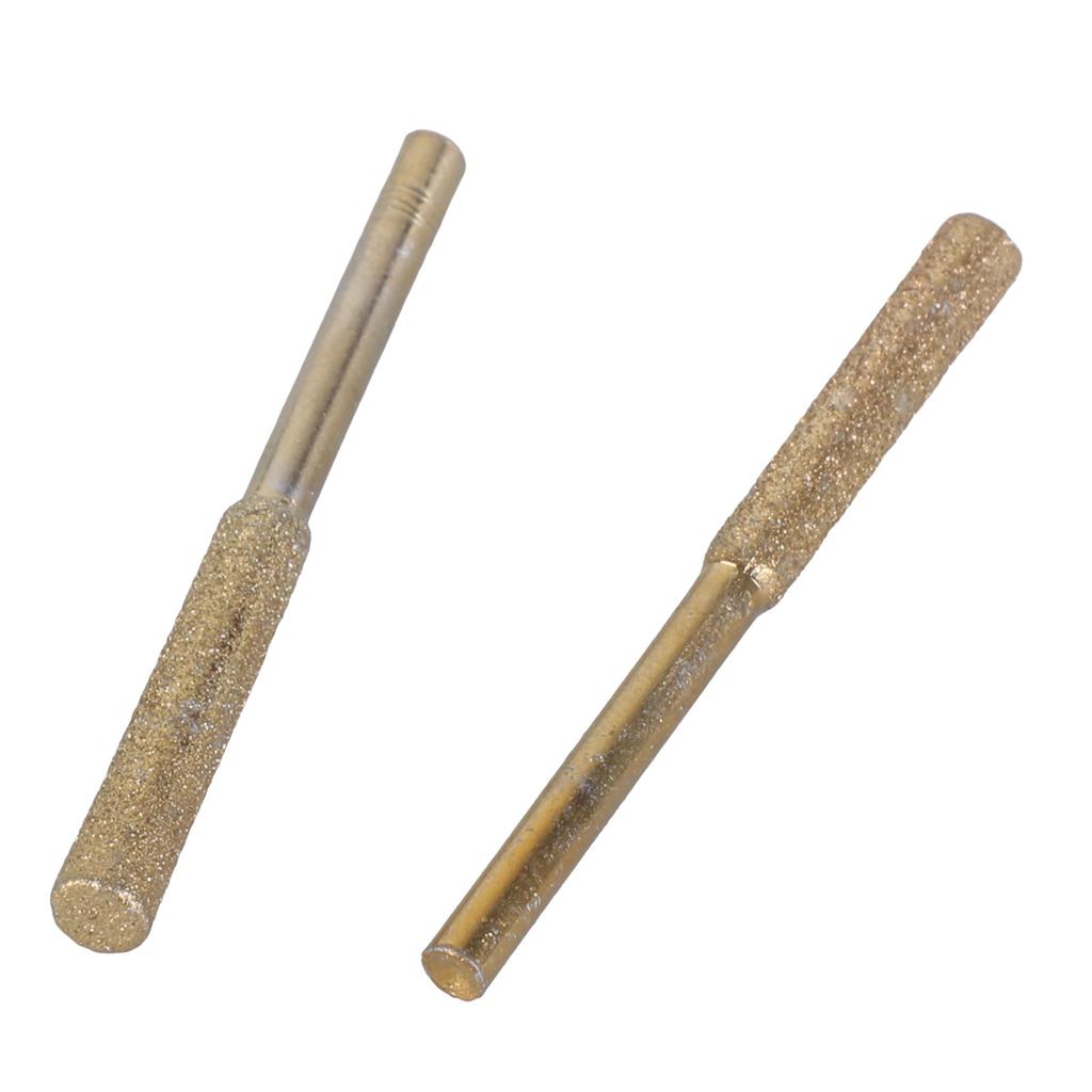2pcs Emery Chainsaw Sharpener Bit High Hardness Grinding Stone File for Efficient Chain Maintenance Enhances Durability