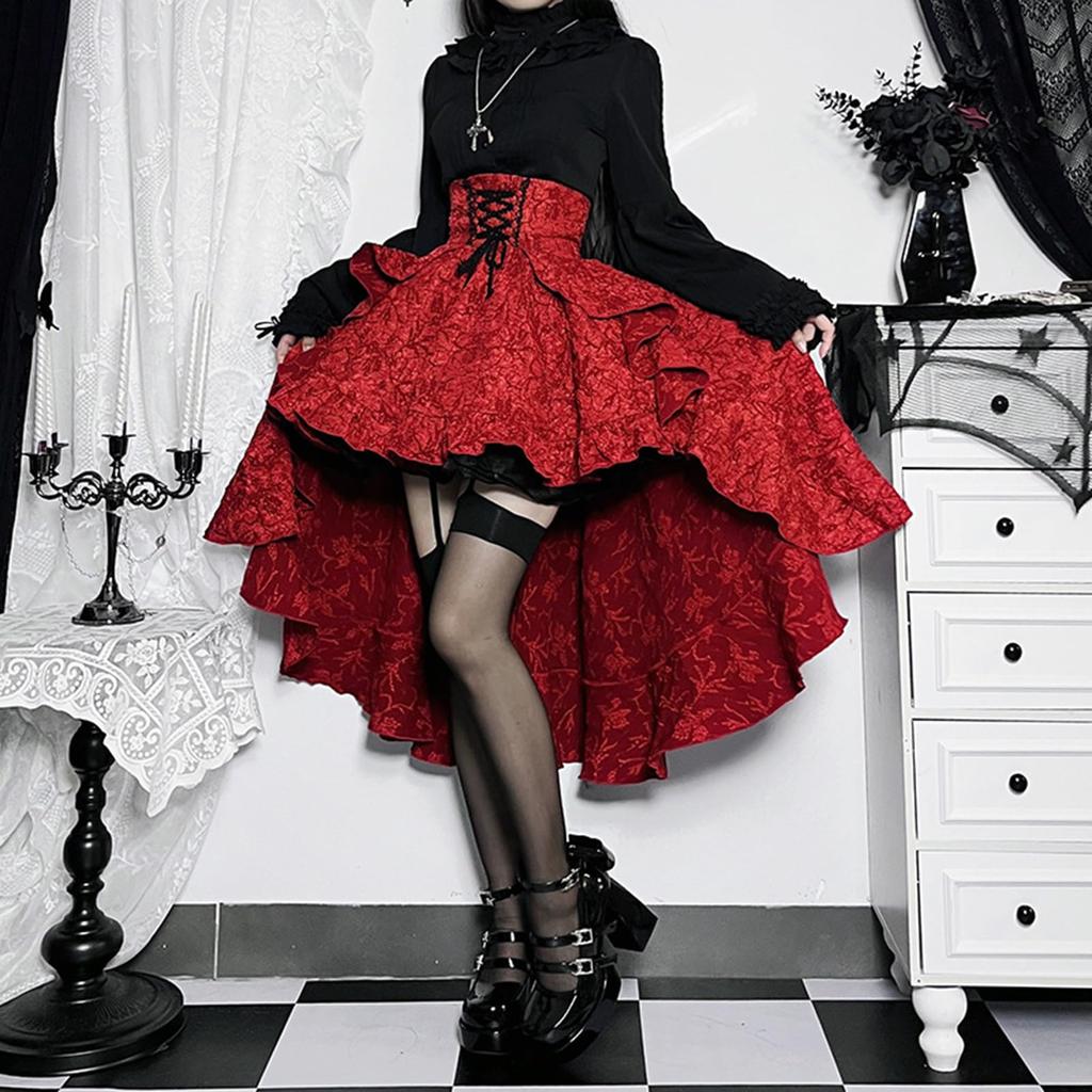 Punk Rocker Skirt Cosplay Gothic Lolita Short Mori School Cultural Halloween Costume [SSUPTEMBER2] Costume, Lolita, Gal, Style, Sexy, Sleeves,
