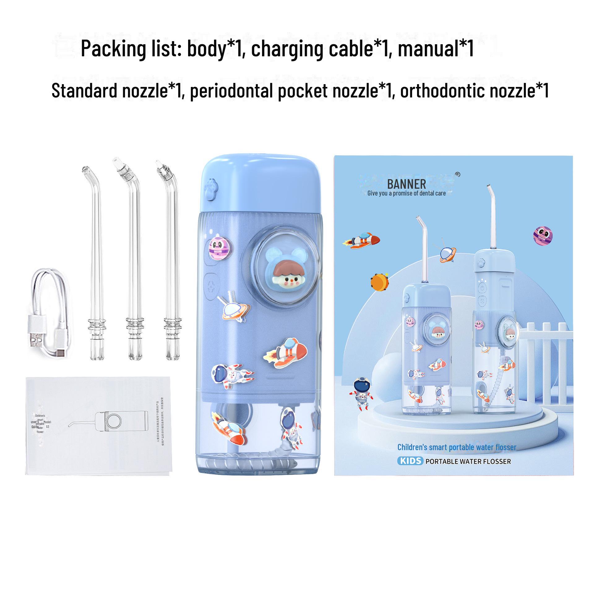 

Портативний міні електричний іригатор для дітей – Побутовий пристрій для догляду за ротовою порожниною синій