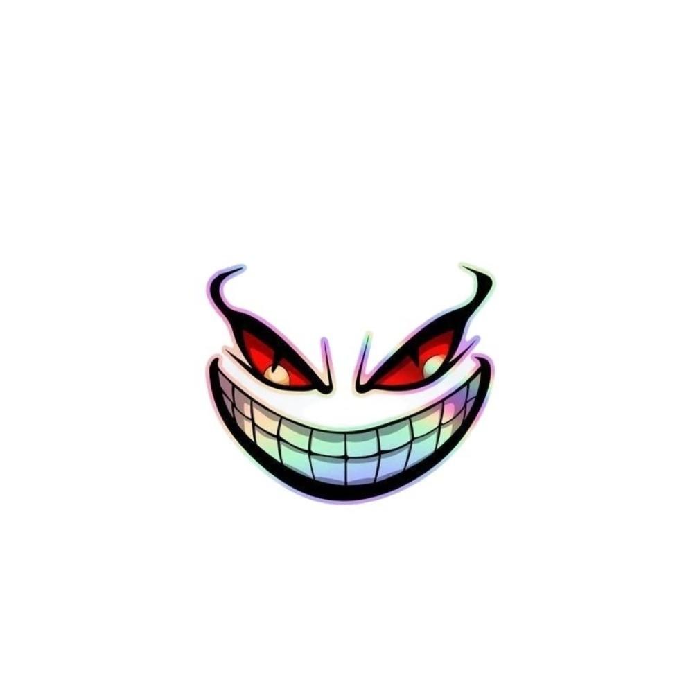 1PC Cool Car Fierce Red Eyes Sticker Reflective Motorcycle Sticker  for Cars,Motorcycles,Helmet Etc