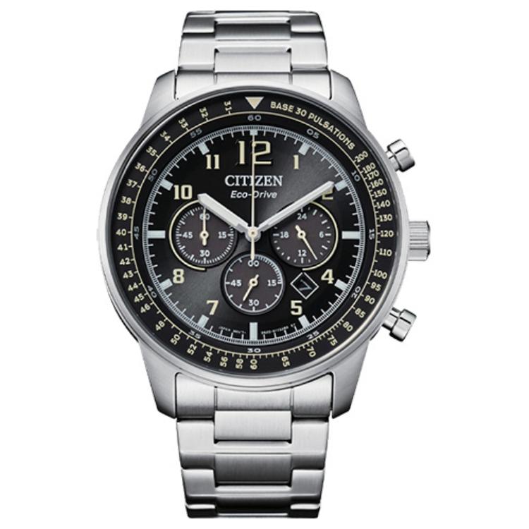 

CITIZEN Ecology Drive Collection Crystal Glass Light Powered Quartz Movement Stainless Steel Strap CA4500-83E Black