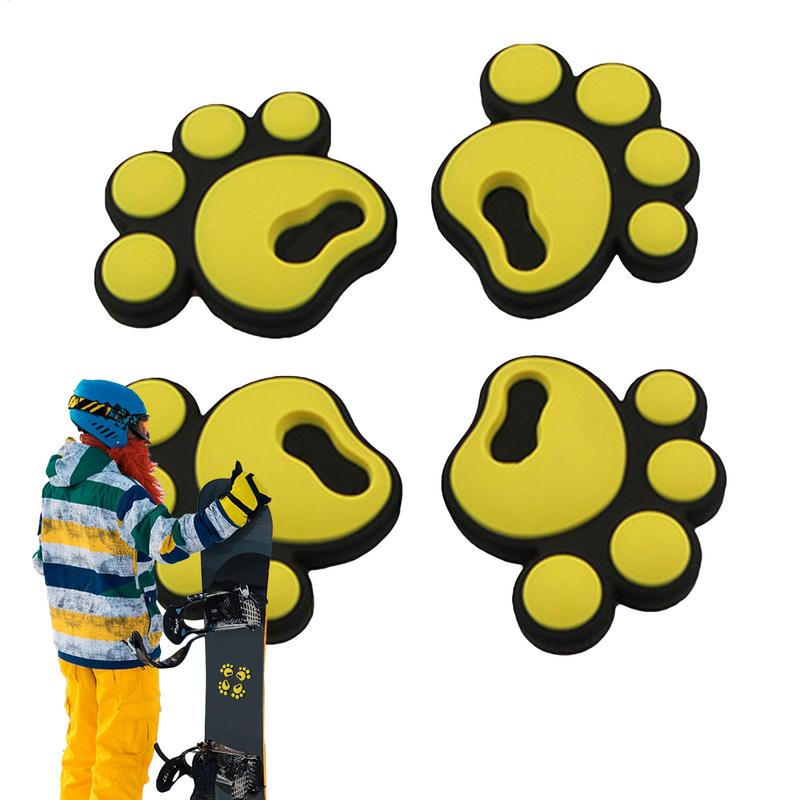 Snowboard Stomp Pad Self-Adhesive Snowboard Foot Pad 4pcs Snowboard Anti-slip Stickers Snowboard Pads Foot Pads