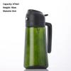 2in1 Glass Oil Pot Spray Pour Oil Bottle Light-Blocking Dark Oil Mist Spray Bottle Kitchen Dual Function Olive Oil Sprayer