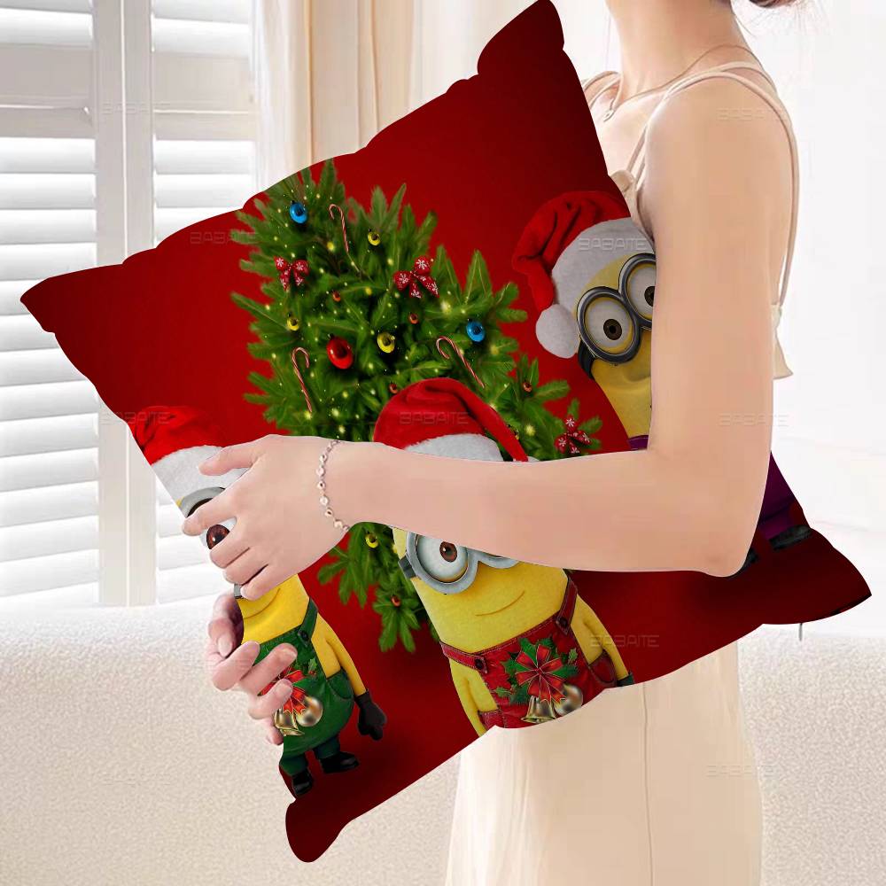 Cartoon-Cute-M-Minions Pillow Cushion Cover Pillowcase Living Room Sofa Home Decor Customized