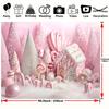 2D Pastel Candy Cane Backdrop for Christmas & New Year Decoration