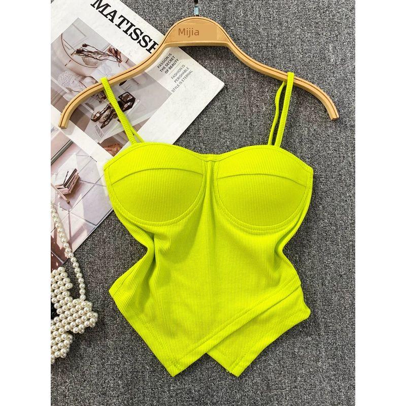 Pure Desire Sexy Outwear Silm Irregular Spaghetti-Strap Vest