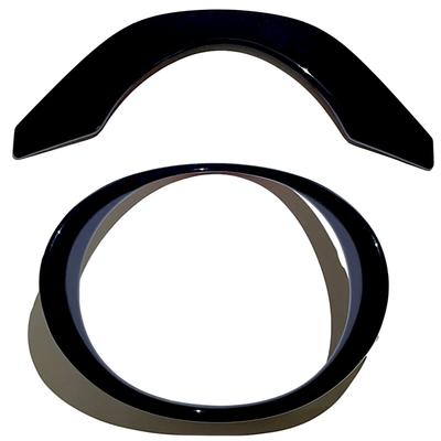 Flatland New Vezel RV3 RV4 RV5 RV6 Interieur Custom Teile Zubehör Lenkradblende Lenkradverkleidung, 2er-Set (Klavier schwarz)