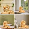 Basics Majestic Geometric Lion Sculpture | A Bold Emblem of Strength & Success | Power-Packed Décor Statement Pack of 1, Golden, Resin