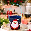Festival Season Denims Carryall Bag Washable Reusable Holiday Decoration Organiser for Parties and Event