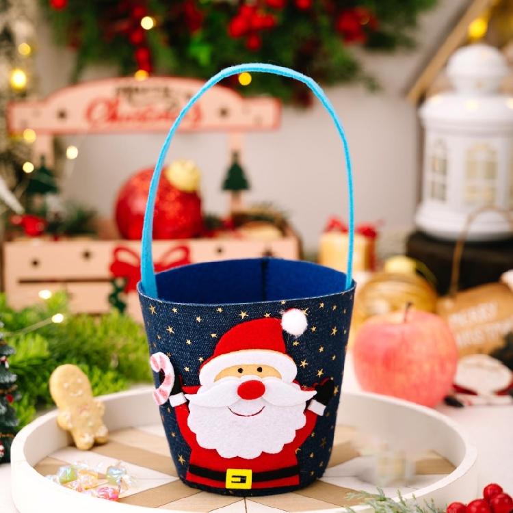 Festival Season Denims Carryall Bag Washable Reusable Holiday Decoration Organiser for Parties and Event