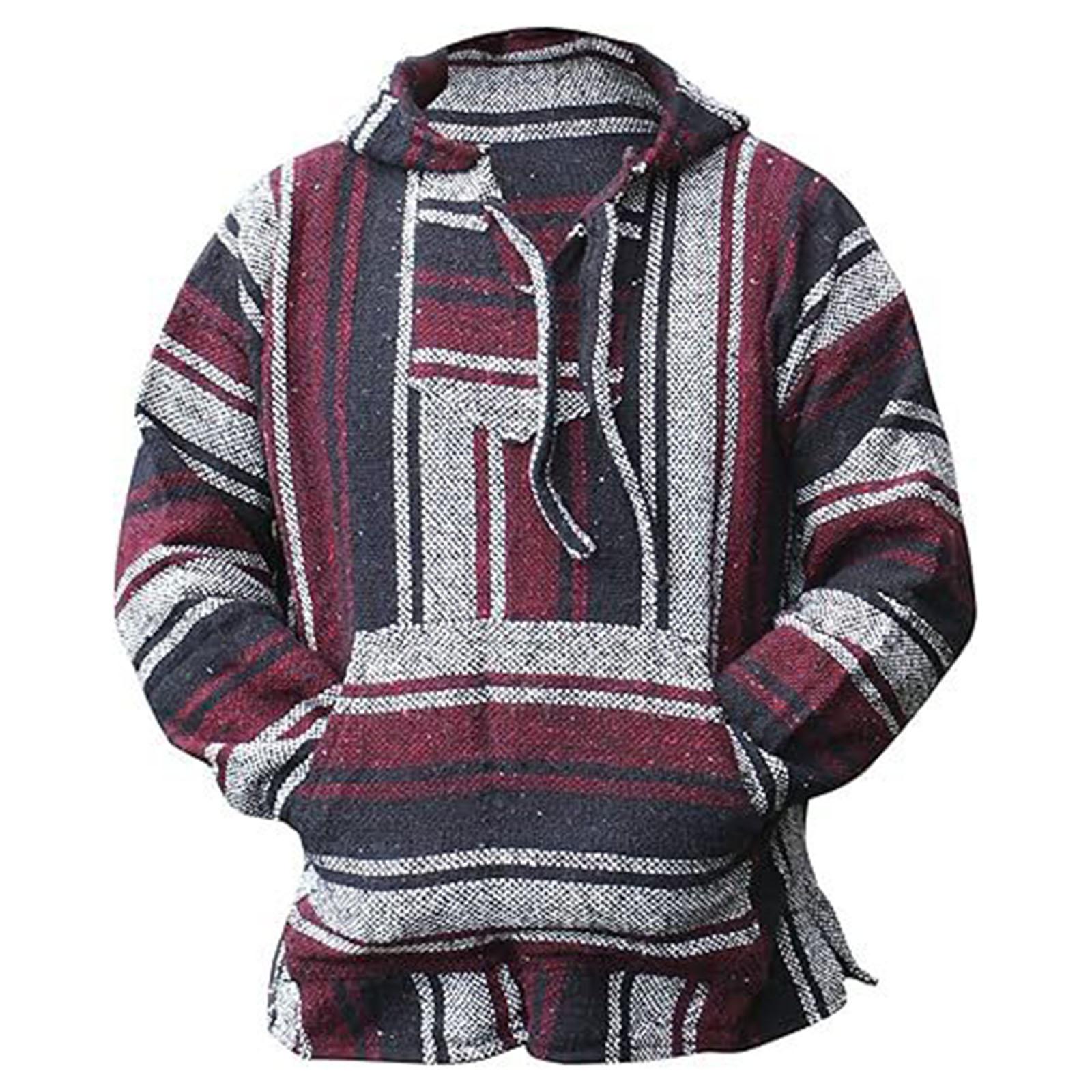 

Мужское Худи в Трайбл Стиле Комфортное С Капюшоном С Длинными Рукавами XXL красный