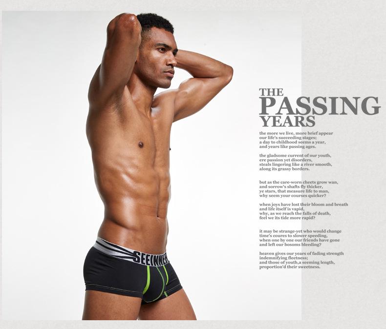 Herrkalsonger i kammad bomull som andas, med medelhög midja och höftlyftande effekt från Seeinner