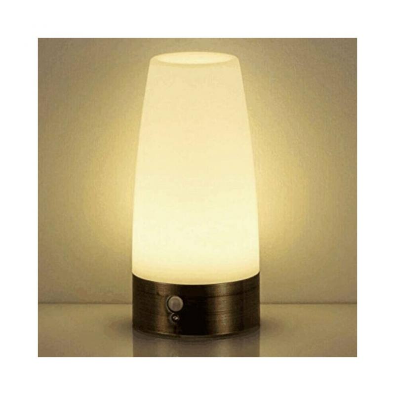 Motion Sensor Warm White Night Light Battery LED Table Lamp Wireless