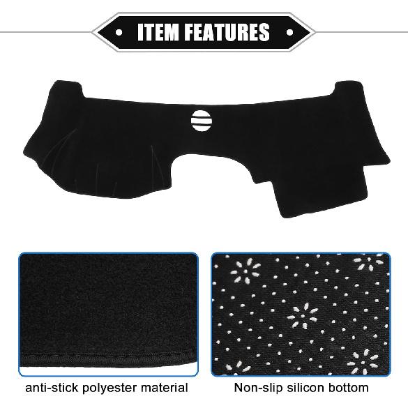 Dashboard Cover Compatible for Cadillac CTS 2004-2009, Non-Slip Polyester Black Dash Cover Mat Dash Board Protector Cover