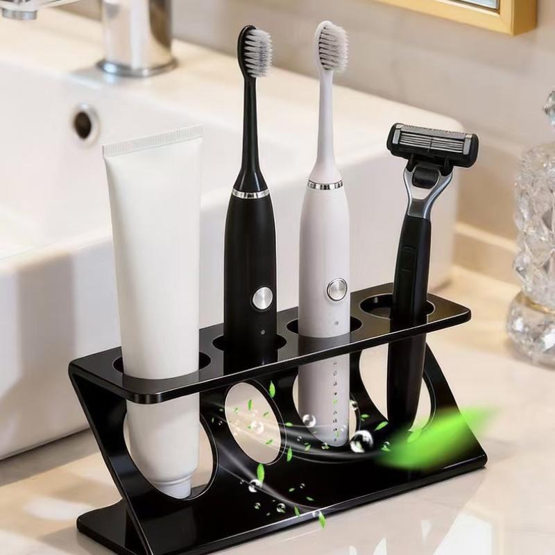 1Pcs Bathroom Tabletop Multifunctional Drain Rack Multipurpose Toothbrush Holder Vanity Desktop Toothbrush Base Support