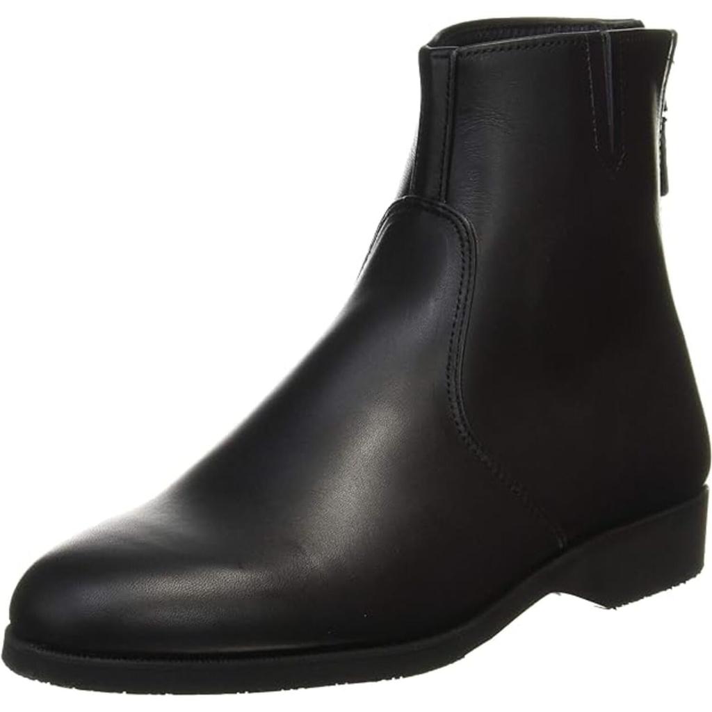 NANKAI Short Cowhide Size Made in Japan NTB-21 Boots, Leather, Black, 28.0cm,