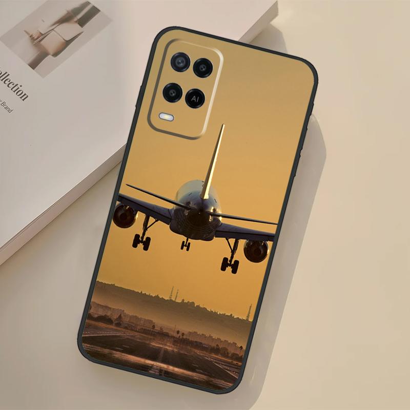 Airplane Plane Aircraft Case For Oppo A5 Pro A15 A17 A57 A77 A18 A38 A58 A78 A98 A96 A76 A16 A94 A74 A54 A40 A60 A80