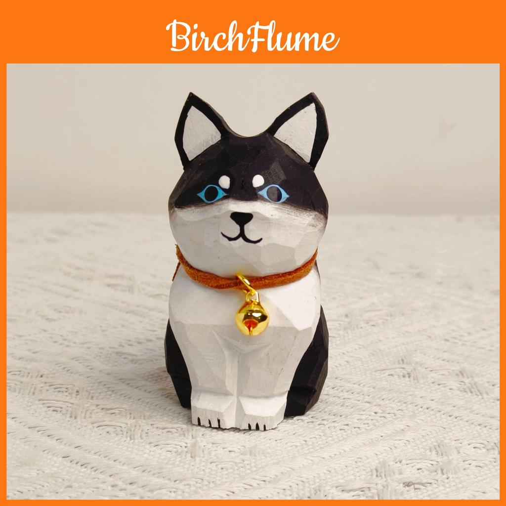 Wooden Dog Cartoon Desk Ornament Handmade Gift For Dog Lovers
