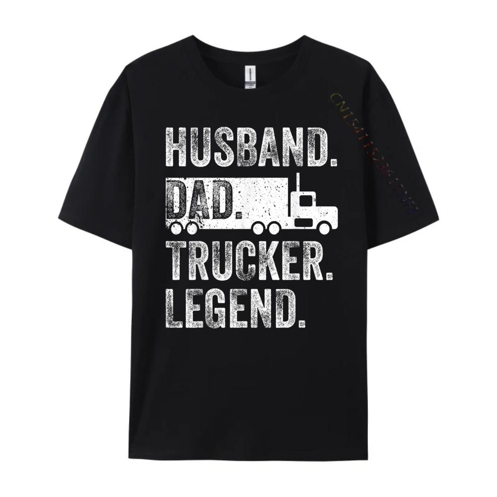 Funny Truck Driver Trucking Husband Dad Trucker Legend Men Clothes Luxury TShirt T Shirts Large Size