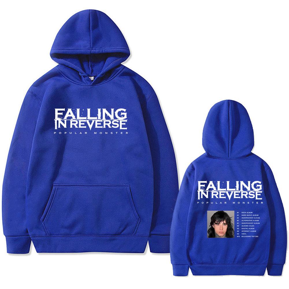 Moletom com Capuz Gráfico Popular Monster Album de Falling in Reverse Ronnie Radke Hoodies Homens Mulheres